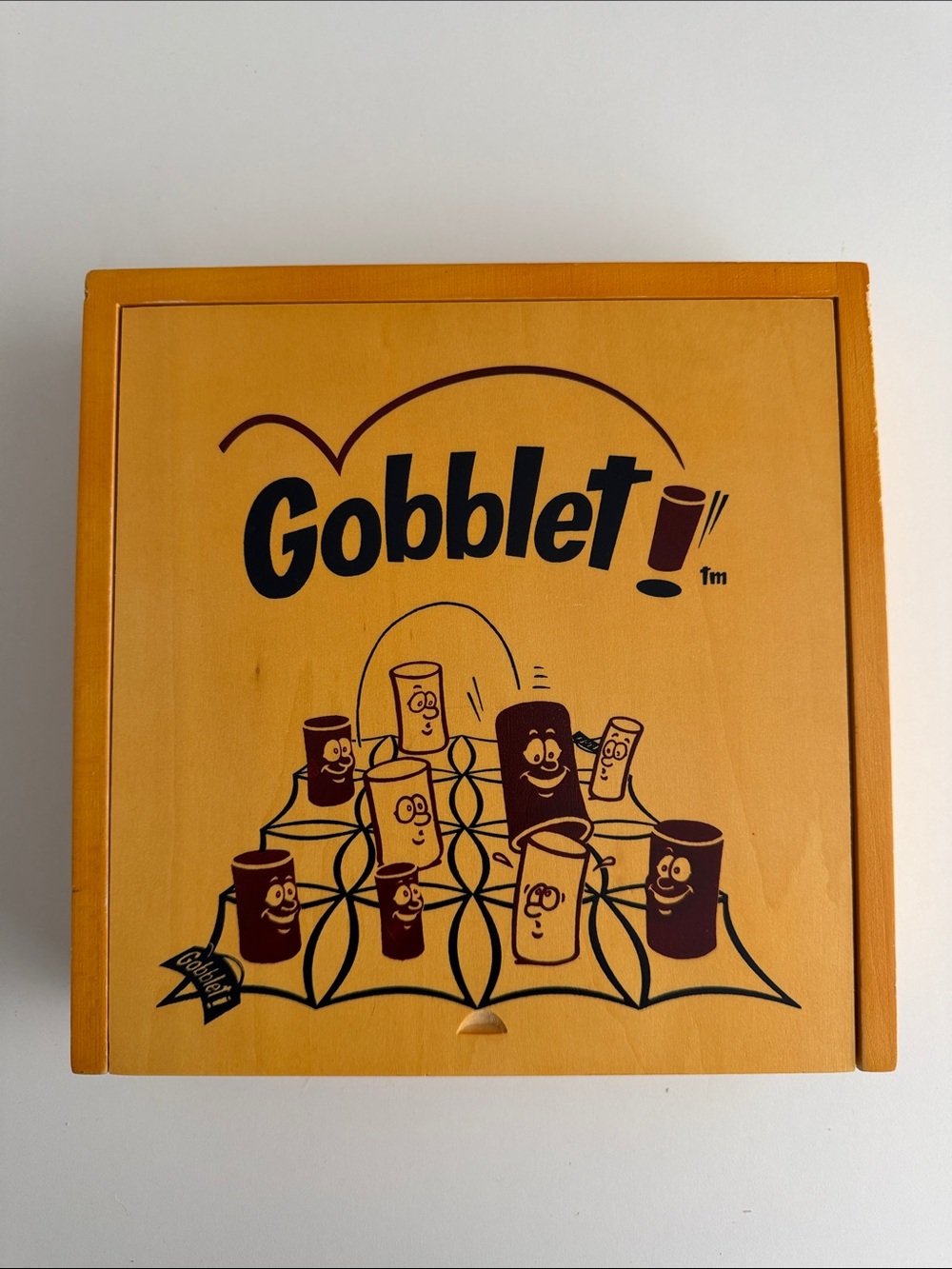 Gobblet Family Board Game - Wood Checkers Connect Four Tic-Tac-Toe - Simple Easy
